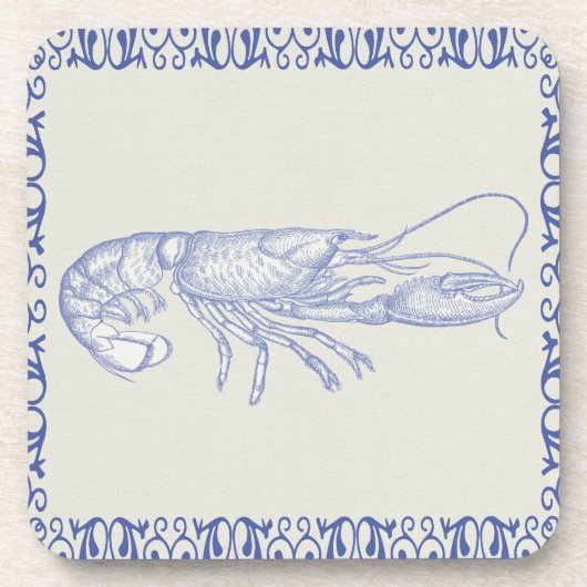 クリームのビーチの生命青いロブスター コースター (正面)