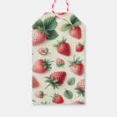 クリームの上のイチゴ水のカラーベリー ギフトタグ (裏面)