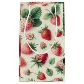 クリームの上のイチゴ水のカラーベリー スモールペーパーバッグ (正面)