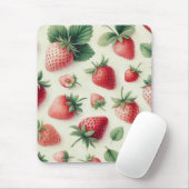 クリームの上のイチゴ水のカラーベリー マウスパッド (マウス)