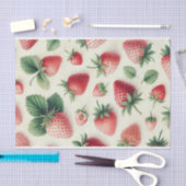 クリームの上のイチゴ水のカラーベリー 薄葉紙 (クラフト)