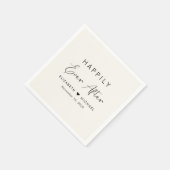 クリームの後ずっとシックで楽し結婚い スタンダードカクテルナプキン (角)