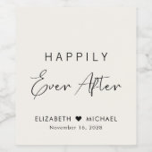 クリームの後ずっとシックで楽し結婚い ワインラベル (シングルラベル)