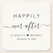 クリームの後ずっと幸せ結婚に スクエアペーパーコースター (正面)