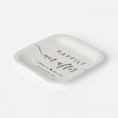 クリームの後ずっと幸せ結婚に ペーパープレート (傾斜あり)