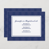 クリームの海軍の冬の結婚式の登録カード エンクロージャーカード (正面/裏面)
