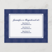 クリームの海軍の冬の結婚式の登録カード エンクロージャーカード (正面)