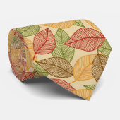 クリームの紅葉が付いている秋の大気 ネクタイ (ロール)