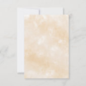 クリームの背景と赤いバラ 出欠カード (裏面)