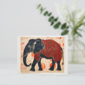 クリームの背景にデュアルトーン象 シーズンポストカード (スタンド正面)