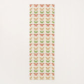 クリームの背景に飾り蝶のパターン ヨガマット (裏面)