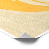 クリームの背景に黄色いカタツムリ ポスター (角)