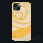 クリームの背景に黄色いカタツムリ iPhone 13ケース<br><div class="desc">この黄色いカタツムリはカタツムリより実在も可愛い!魅力的なチャリティーザリスプリントは、クリームの背景はカタツムリの黄色とよく調和している。子供素晴らしの部屋の壁に置くピース！</div>