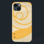 クリームの背景に黄色いカタツムリ iPhone 13ケース<br><div class="desc">この黄色いカタツムリはカタツムリより実在も可愛い!魅力的なチャリティーザリスプリントは、クリームの背景はカタツムリの黄色とよく調和している。子供素晴らしの部屋の壁に置くピース！</div>