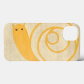 クリームの背景に黄色いカタツムリ Case-Mate iPhoneケース (裏面 (横))