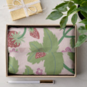 クリームの背景のイチゴのフィールド 薄葉紙 (ギフト)