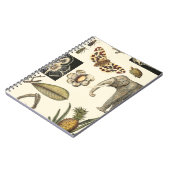 クリームの背絵を描景にさまざまな動物 ノートブック (左側)