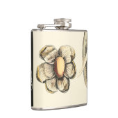 クリームの背絵を描景にさまざまな動物 フラスク (右)