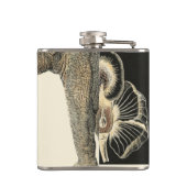 クリームの背絵を描景にさまざまな動物 フラスク (裏面)