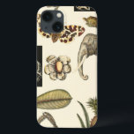 クリームの背絵を描景にさまざまな動物 iPhone 13ケース<br><div class="desc">この疑問に思作品には、Vision Studioによって自然の数が示されている。ゾウ、蝶、その他の動物と混ざり合う不気味な虫。愛もしする自然このプリント!</div>