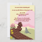 クリームの誕生日にチョコレート階段 招待状 (裏面)