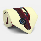 クリームの赤いムスタング ネクタイ (ロール)