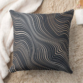 クリームまたは海軍大理石の渦巻の装飾的な枕 クッション (ブランケット)