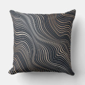 クリームまたは海軍大理石の渦巻の装飾的な枕 クッション (正面)
