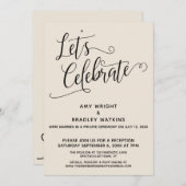 クリームを祝おう　結婚式後パーティー 招待状 (正面/裏面)