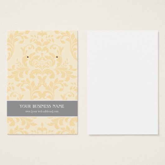 クリームアイボリーグレーダマスクカスタムイヤリングカード (正面&裏面)