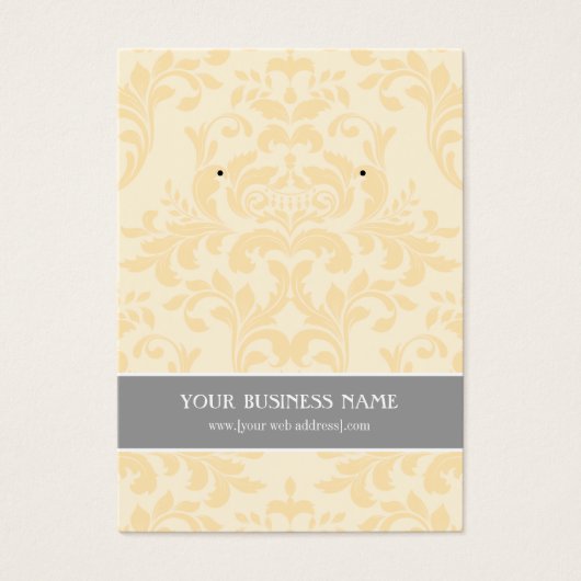 クリームアイボリーグレーダマスクカスタムイヤリングカード (正面)