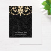 クリームアイボリーブラックヴィンテージカスタムイヤリングカード (デスク)