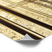 クリームアイボリー金ゴールド20のアールデコギャツビーグラムバナー ポスター (角)