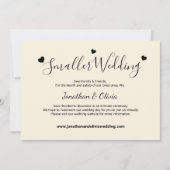 クリームアイボリー　小さな結婚式　ダウサイズウェディング 案内状 (正面)