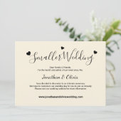 クリームアイボリー 小規模な結婚式 フォト ダウサイズ 結婚式 案内状 (スタンド正面)