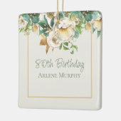 クリームアイリッシュバラ80誕生日 セラミックオーナメント (左)