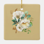 クリームアイリッシュバラ80誕生日 セラミックオーナメント (裏面)