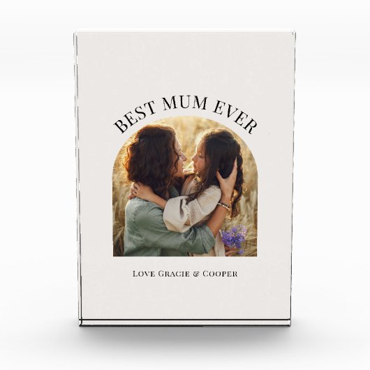 クリームアエレガントーチフォトタイポグラフィ最高のマーム フォトブロック (正面)