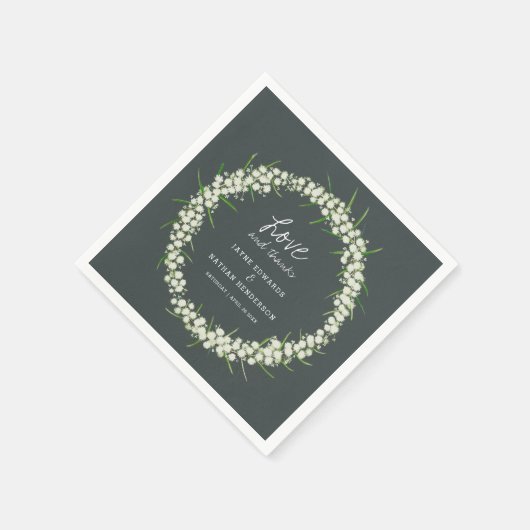 クリームアカシア春の花結婚アートナプキン スタンダードカクテルナプキン (角)