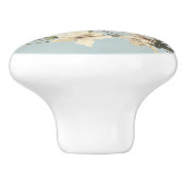 クリームアザレアフラワーズモノグラム セラミックノブ (側面)