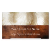 クリームアニマルファーブラウンサウスウエストコウィド マグネット名刺 (正面)