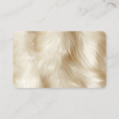 クリームアニマルファーブラウンサウスウエストコウィド 名刺 (裏面)