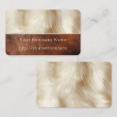 クリームアニマルファーブラウンサウスウエストコウィド 名刺 (正面/裏面)