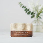 クリームアニマルファーブラウンサウスウエストコウィド 名刺 (スタンド正面)