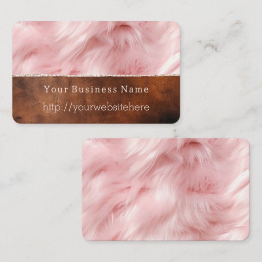 クリームアニマルファーブラウンサウスウエストコウィド 名刺 (正面/裏面)