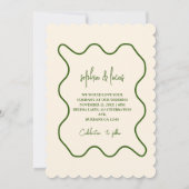 クリームアンドグリーンシンプル結婚式招待状 招待状 (裏面)