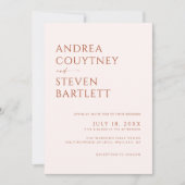 クリームアンドテラコッタ秋の結婚式 招待状 (正面)