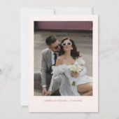 クリームアンドテラコッタ秋の結婚式 招待状 (裏面)