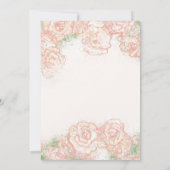 クリームアンドピンクロセス結婚式招待状 招待状 (裏面)