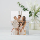 クリームアンドブラッククリスマスツリーホリデーポストカード シーズンポストカード (スタンド正面)